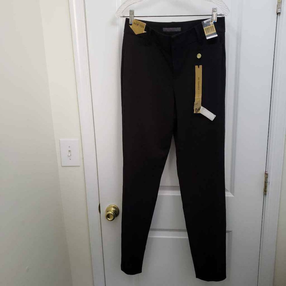 Nine West Jeans Womens Skinny Slim‎ Pants Black Flat Front Stretch 8/28 New